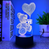 1pc 3D Night Light With Black Base; 5.35"x3.68"; Lovely Bear USB Atmosphere Desk Lamp; Decor For Kids Room And Bedroom