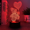 1pc 3D Night Light With Black Base; 5.35"x3.68"; Lovely Bear USB Atmosphere Desk Lamp; Decor For Kids Room And Bedroom