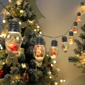 1pc Christmas Snow Globe String Lights For Wishing Bottle Garden Backyard Patio Wedding Party Indoor Outdoor Xmas Decorations