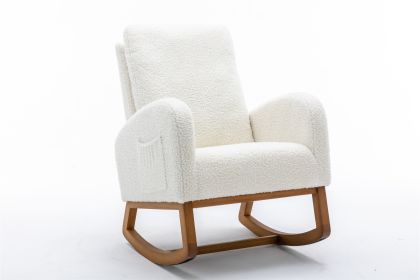 Rocking Chair Indoor Glider Chair for Nursery,white