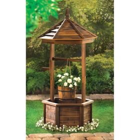 Rustic Wishing Well Planter