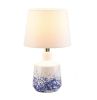 White And Blue Splash Table Lamp