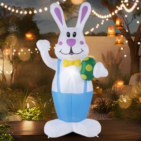 Luminous LED Cartoon Easter Inflatable Rabbit (Option: Strap pants rabbit 1.9M)