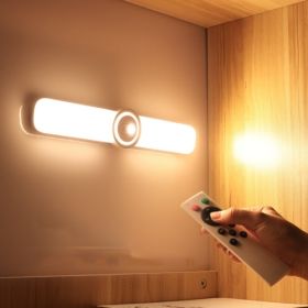 Motion Sensor Closet Lights;  Touch/Remote Control;  Dimmable;  Wireless USB Recharge Under Cabinet Lights for Kitchen Hallway Stairway Closets Cupbo (Light color: Human body sensor)