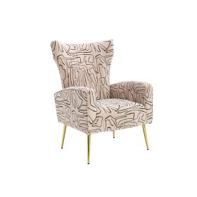 COOLMORE Accent Chair ,leisure single chair with Rose Golden feet (Color: as Pic)