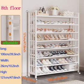 11-layer door shoe cabinet, home space-saving, large-capacity, multi-layer shoe rack, dust-proof, rounded corner, anti-collision design storage rack (size: 8th floor)